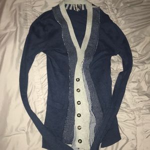 Blue BKE pattern cardigan